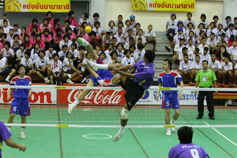 Game procedure and player positions in Sepak Takraw.